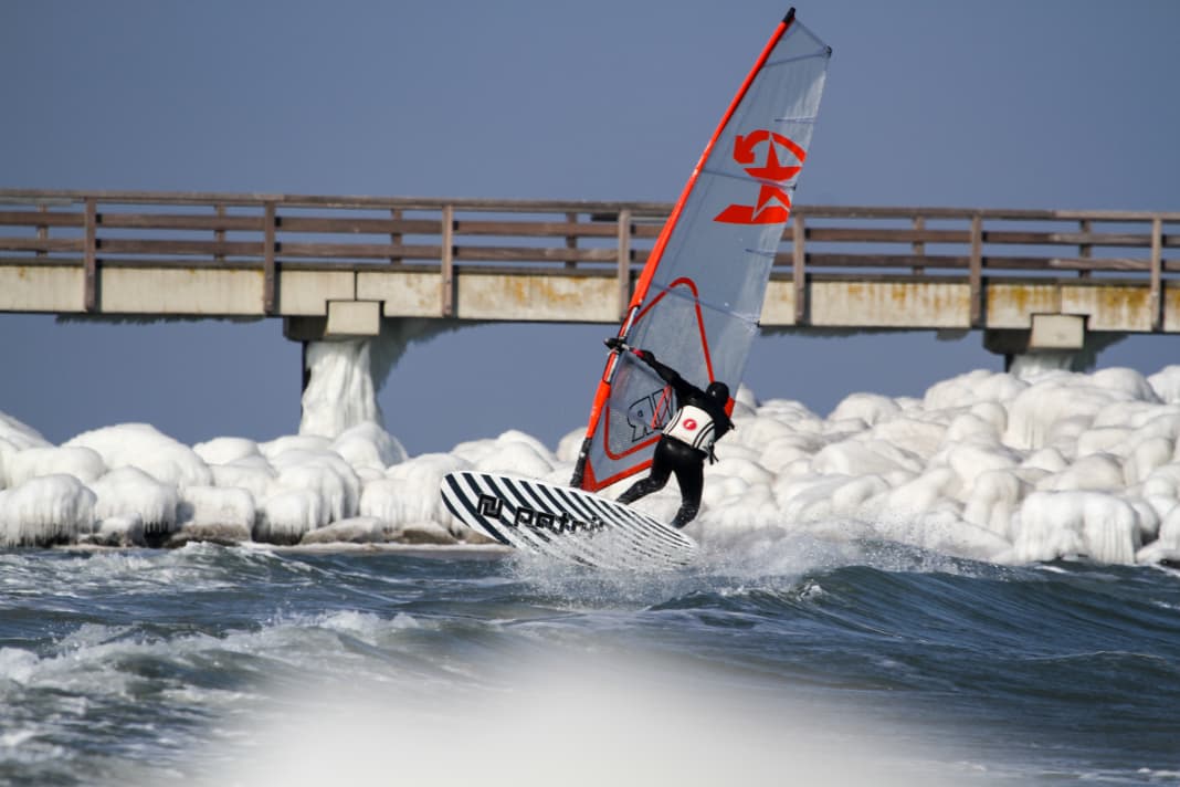 Windsurfing in winter has its own special charm