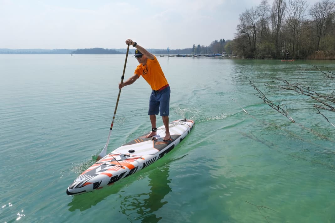 In dieser Klasse laufen die Boards schon zügig und auch mit ordentlichem Geradeauslauf. Für die Tour fast wichtiger als der erreichte Speed.