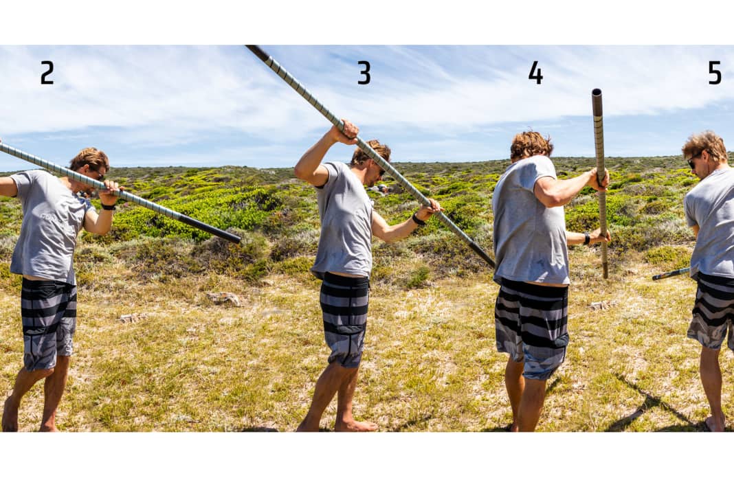 Flo Jung shows how you can control the dip angle during the landing approach here again on land