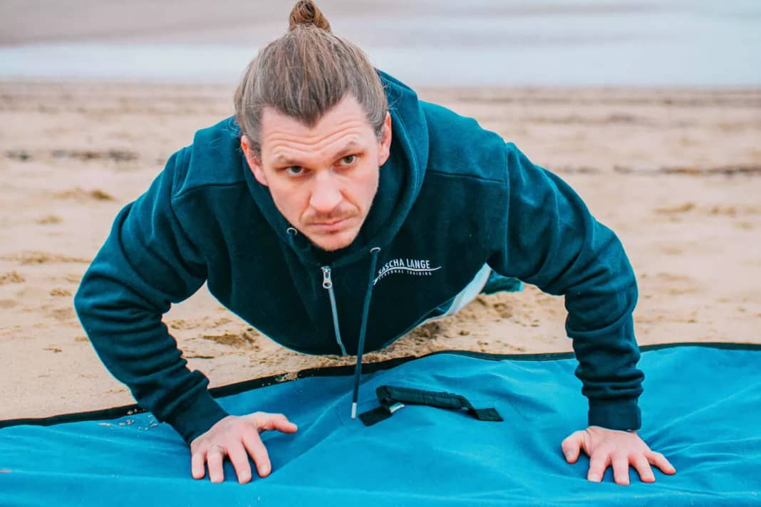 This exercise is a tough one, even though it looks so easy. Get into a push-up position and move your upper body from left to right.