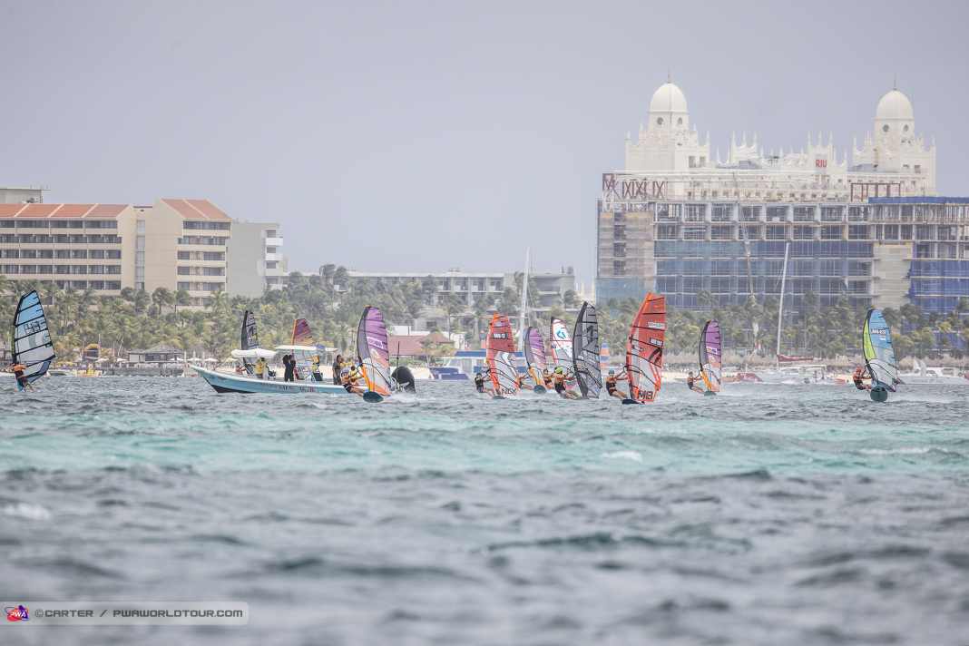 Day 1 at the PWA Youth Slalom in Aruba