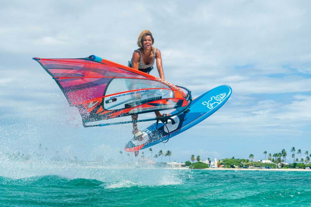 Renowned locals: 20-time world champion and co-author of the guide, Sarah-Quita Offringa, in her element - on her home island of Aruba.