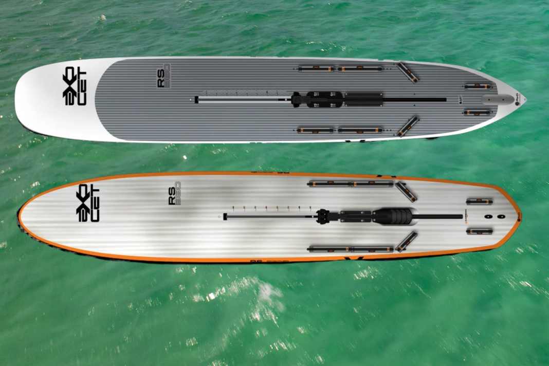 Zwei neue Raceboards von Exocet: Das RS V5 (oben) und das RS V6 (unten)