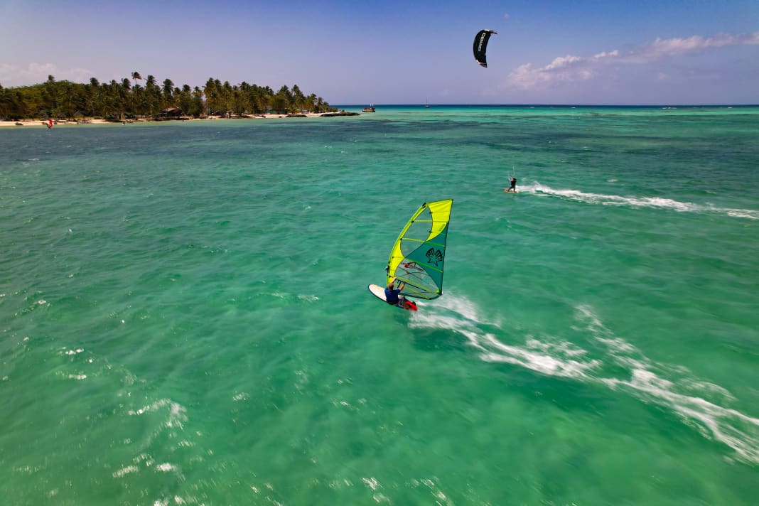 Our dream test spot at Pidgeon Point on Tobago