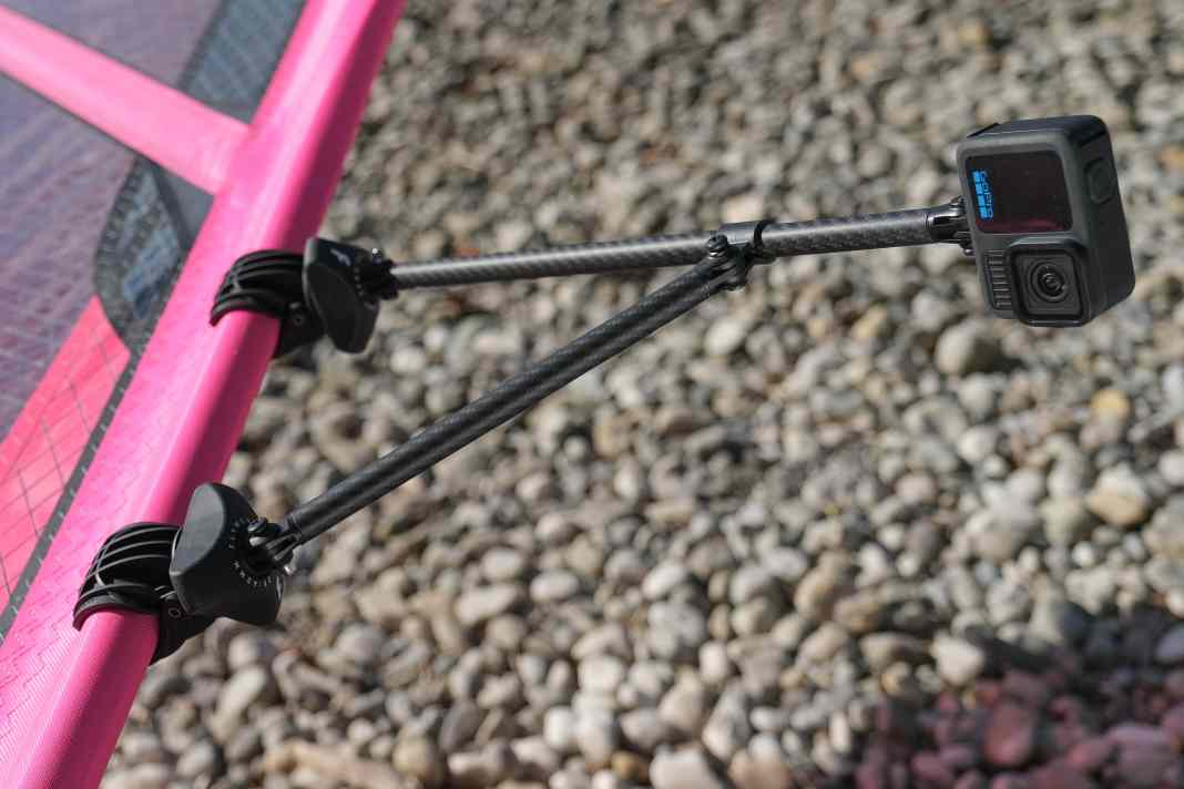 The camera is far away from the material and cannot fold downwards.