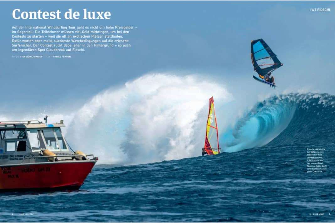 Dafür warten aber meist allerbeste Wavebedingungen auf die erlesene  Surferschar. Der Contest rückt dabei eher in den Hintergrund – so auch am legendären Spot Cloudbreak auf Fidschi.