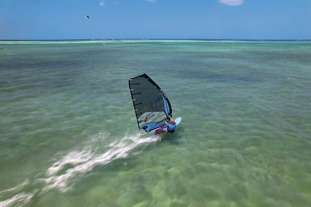 The difference between 60 and 100 per cent is very noticeable in the Naish Freerace.