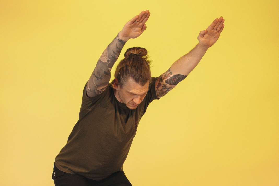 Pulling your arms in during yoga