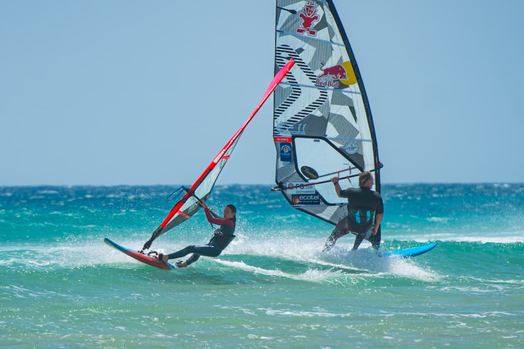 Daniel und Björn Dunkerbeck waren auf Fuerteventura zusammen auf dem Wasser
