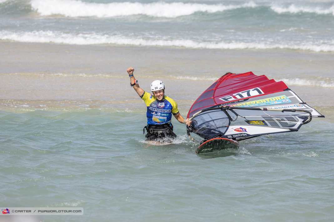 Justine Lemeteyer has been crowned Slalom X World Champion.