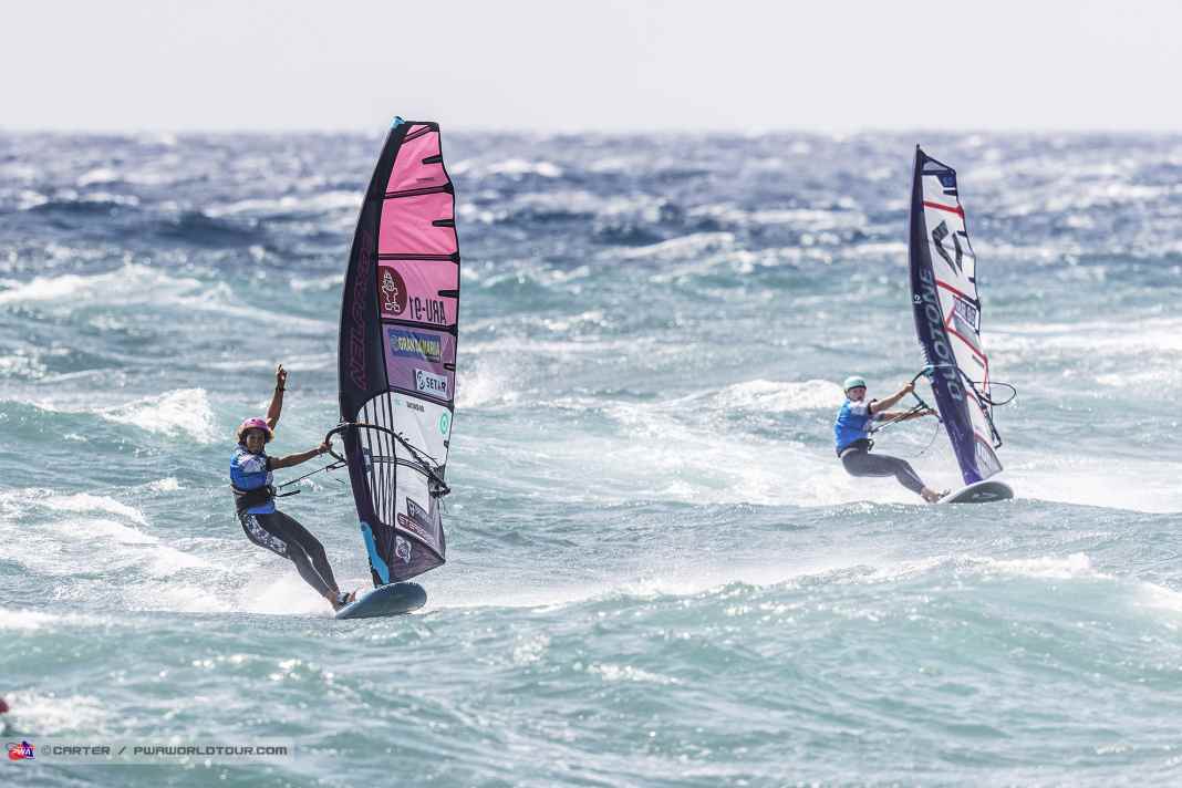 Sarah-Quita Offringa won the last run and claimed the double of slalom and wave victory