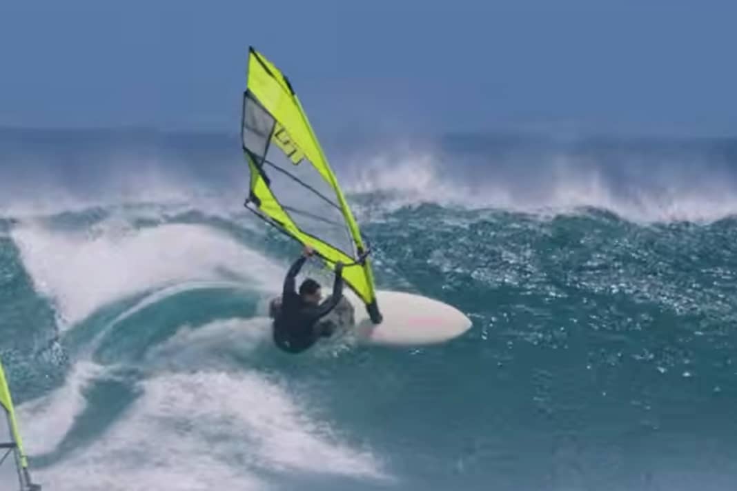 Leon Jamaer now takes to the water with Patrik's sails.