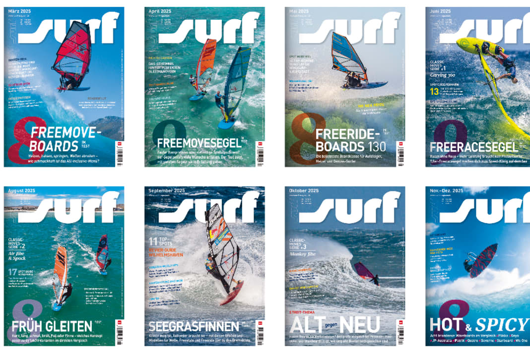The surf magazine cover is like a walk of fame for every windsurfer. Ten motifs a year that don't disappear into oblivion with the swipe of a finger. The printed original is still a collector's item for many readers.