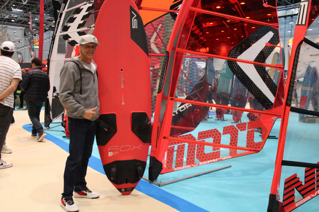 Stefan Edtmayer with the Severne Fox and the new Moto sail model