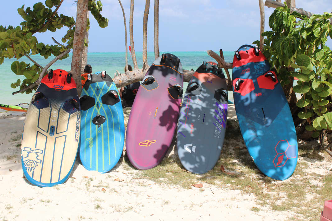 Diese fünf Freerace-Boards waren beim Test dabei
