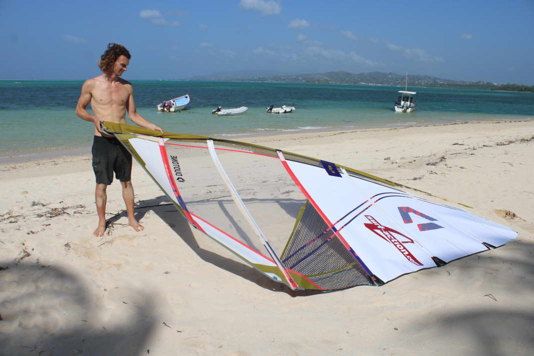 It continues with the sails at the surf test on Tobago!