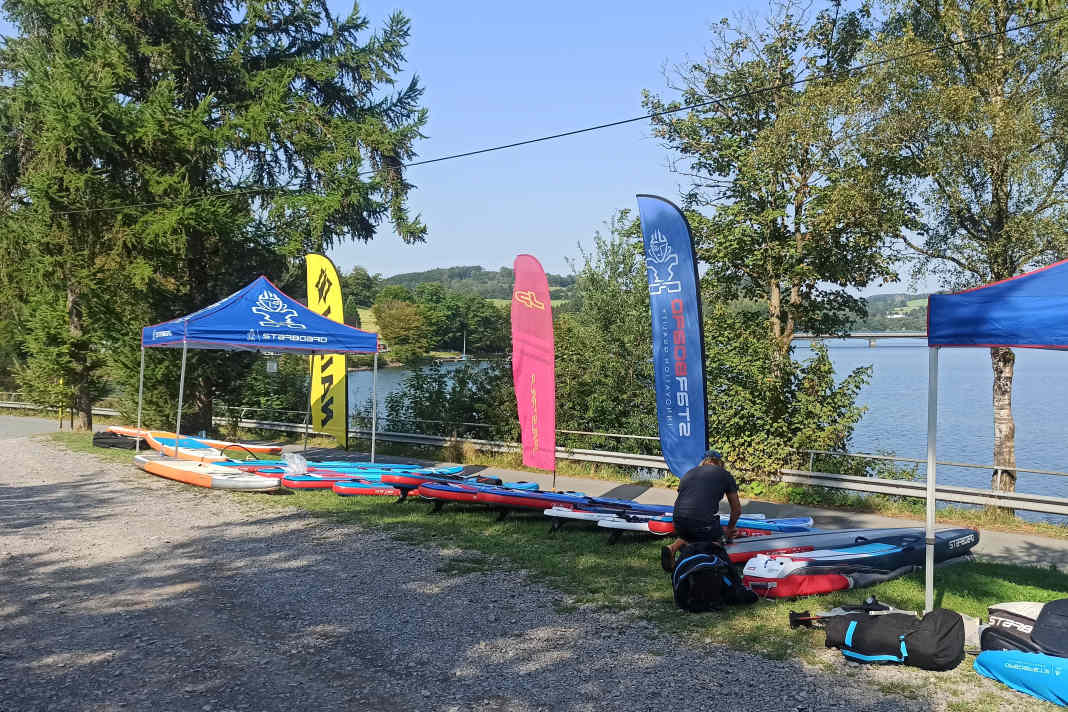 Perfekte Location für SUP und Wing - wenn der Wind weht.