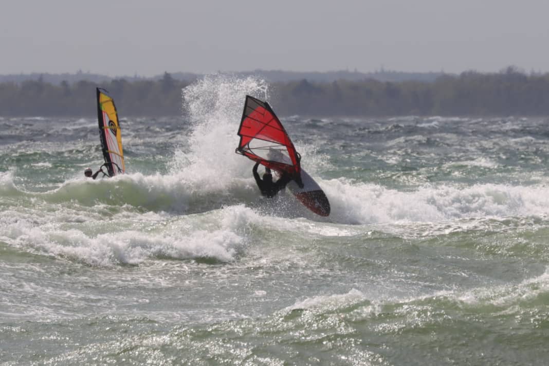 Finding good waves to ride was not always easy.