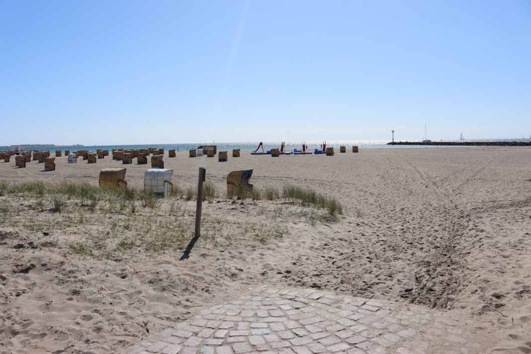 Das ist der Standort für das Surf-Festival 2027: Der Strand direkt an der Westmole.