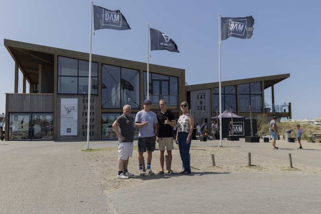 Uwe and Rick Jendrusch and Pieternel van der Linde welcomed windsurfing legend Robby Naish to their centre on the Brouwersdam at the weekend
