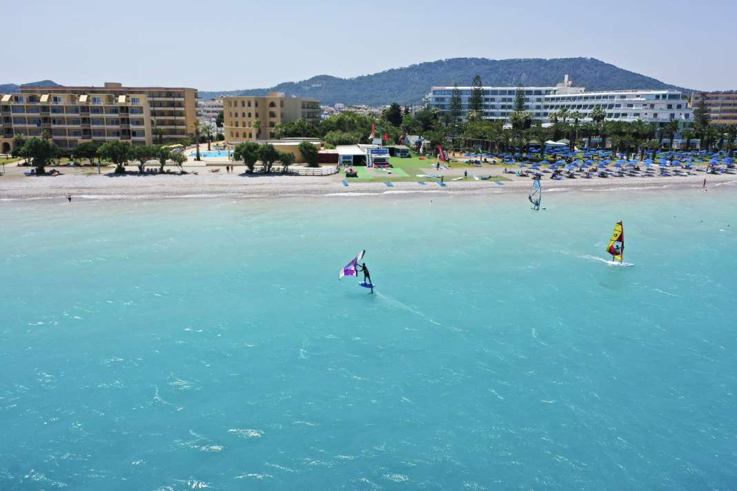 On Rhodes, depending on your ability, wind and wave conditions, you will be taught daily either at the windmill (flat water) or at the Pro Centre (swell waves). The conditions change daily and so does our location - so you get the best out of every day.