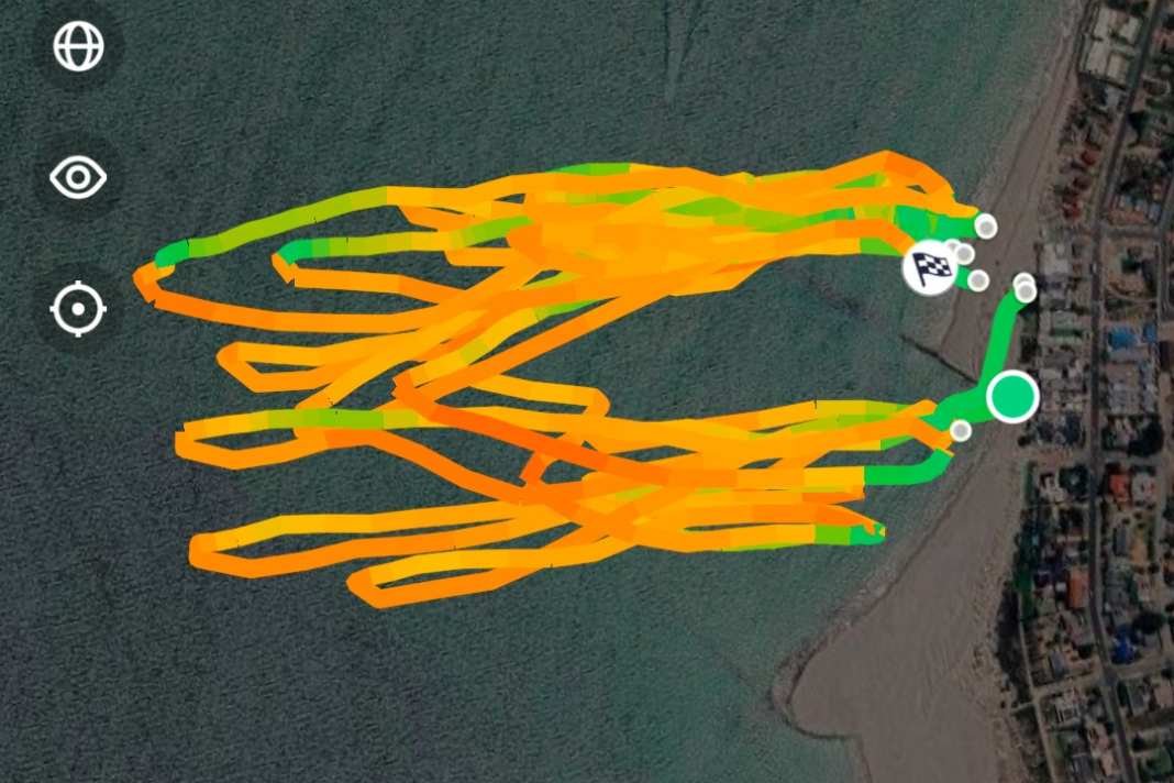 Ausschnitt aus dem Test 2025 bei kleiner Welle in Langebaan...