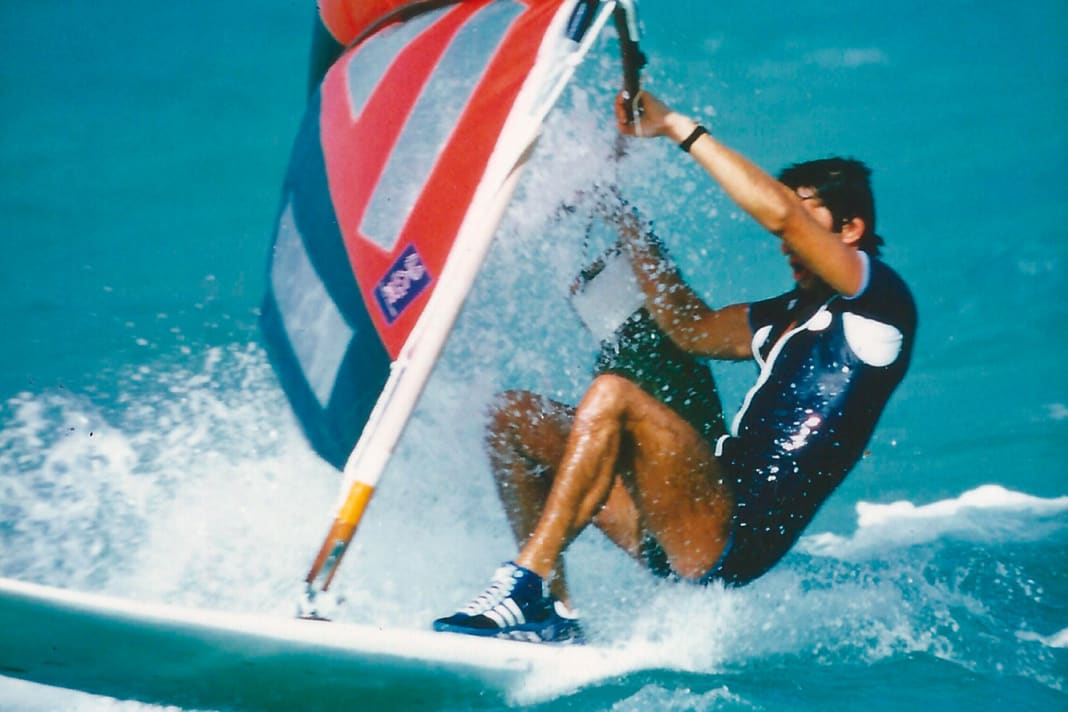 Karlheinz Stickl in den 70ern. Er gründete eine der ersten Surfschulen am Gardasee