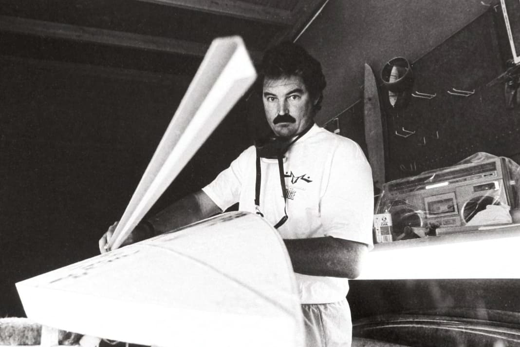 Rusty Preisendorfer, legend among surfboard shapers.