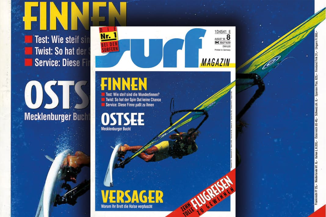 Sebastian Wenzel "trains in Hookipa for the German Windsurf Cup", according to the description of the cover picture by Sylvain Cazenave