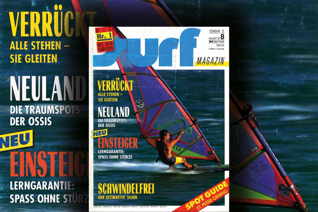 Gleitfreuden auf dem surf-Cover im August 1992, fotografiert von Darrell Wong