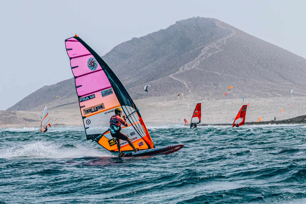 New sails, familiar pose: Pierre Mortefoin was unstoppable this season, even with massive problems