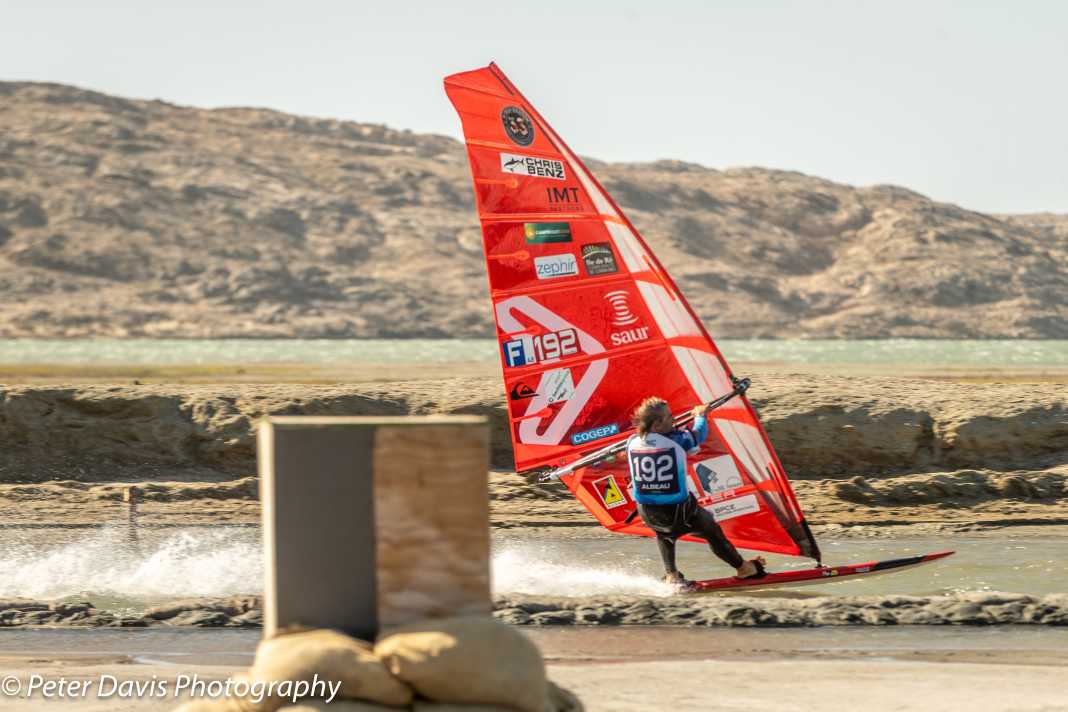 Antoine Albeau at the light barrier: He improved his top speed again on Saturday (picture from the previous week)