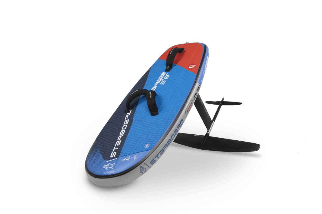 The Air Foil Inflatable is available in three sizes, you stand on a fixed top plate