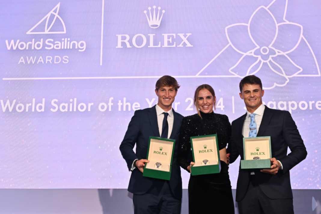 Velista mondiale dell'anno (da destra a sinistra): Diego Botin, Marit Bouwmeester e Florian Trittel