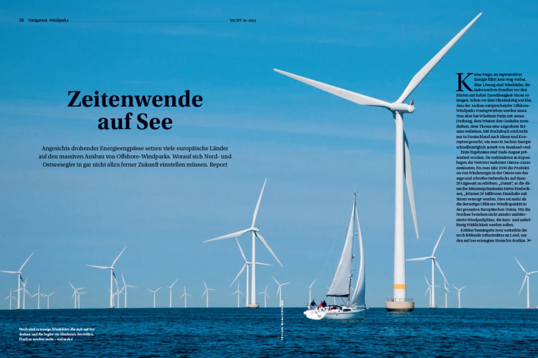 Parcs éoliens : approvisionnement en énergie depuis la mer du Nord et la mer Baltique - qu'est-ce que cela signifie pour les plaisanciers ? Rapport