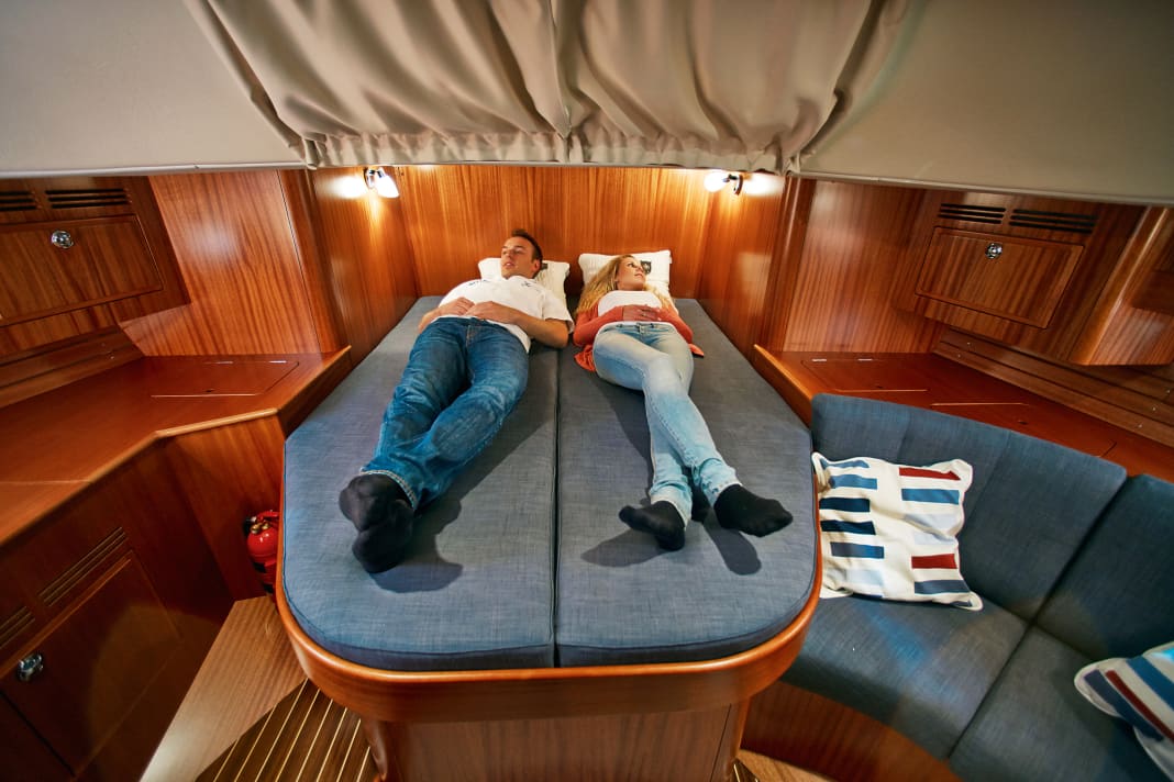 Owner's berth (example: Hallberg-Rassy 43)