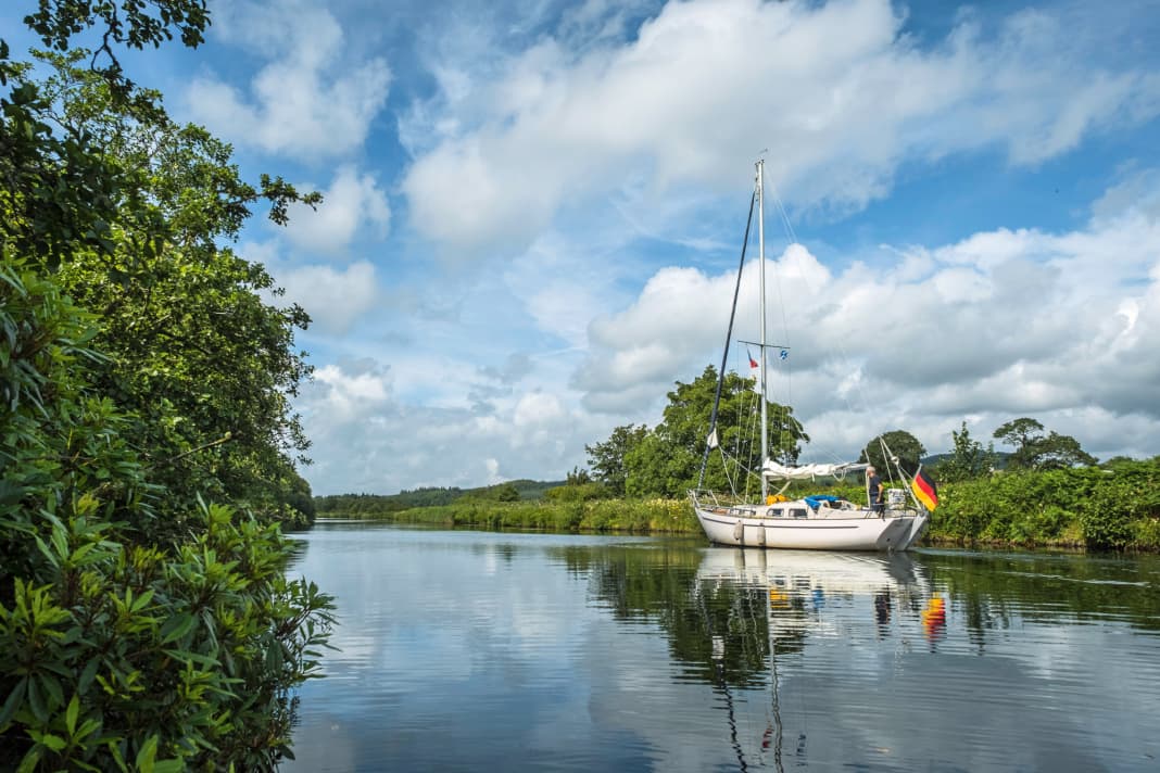 Im beschaulichen Crinan Canal sind die Segler meist allein