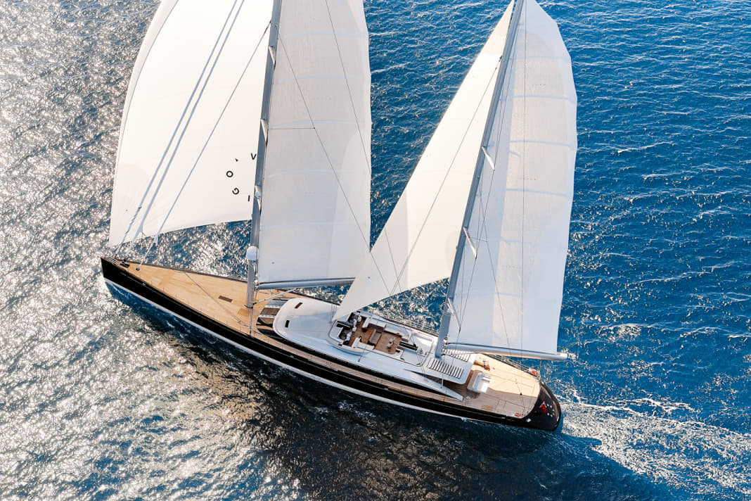 The "Vertigo" measures 5,330 square metres of sail area