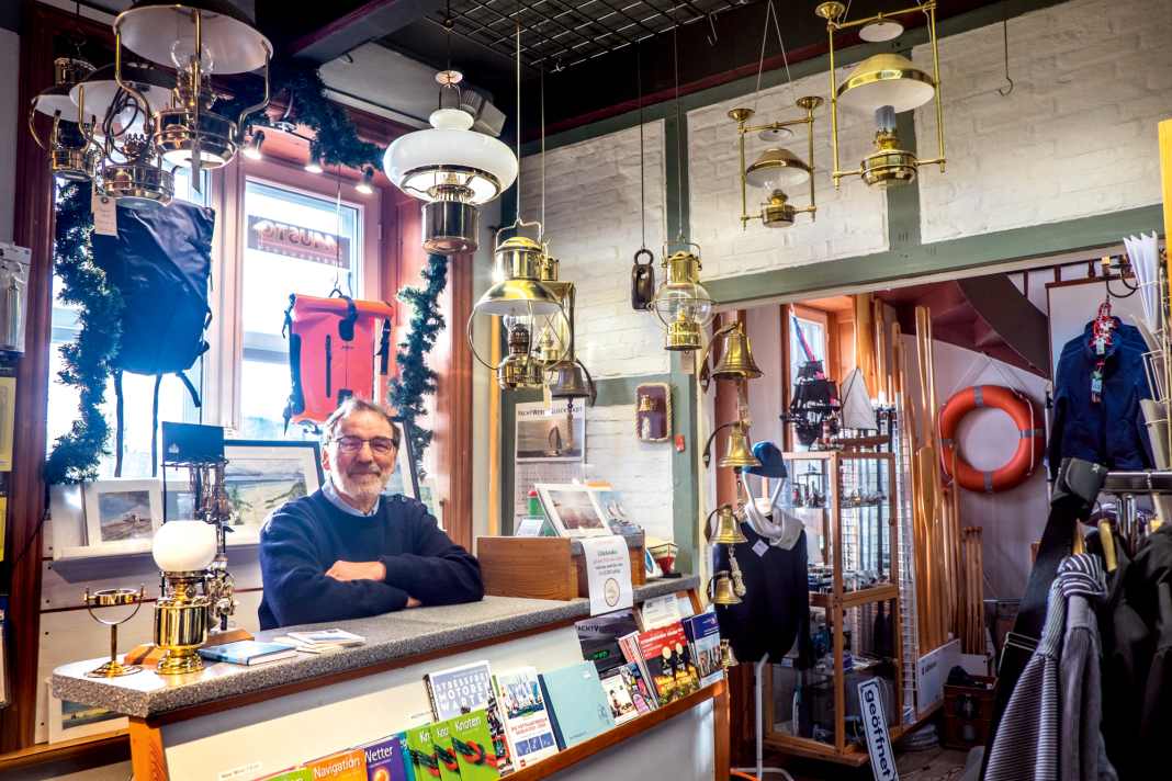 Günter Klingbeil in his natural habitat. A mixture of shop and museum