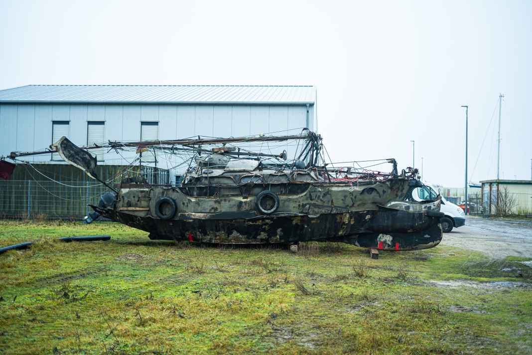 The "ghost ship" from Norderney ashore