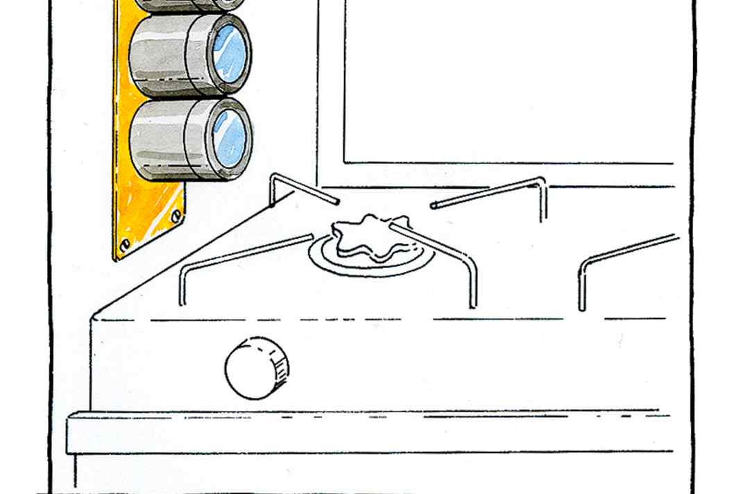 Spezie a portata di mano: I contenitori per spezie con base magnetica tengono tutto organizzato e a portata di mano. Una lastra di metallo cromato funge da controparte. La finestra sul coperchio permette di vedere facilmente quale ingrediente è contenuto nel barattolo | Design: YACHT/Jochen Peschke