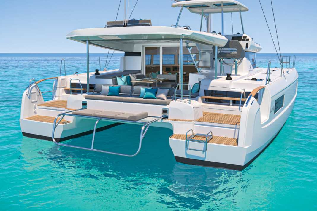 Vista esterna del Lagoon 43 | Grafica: Catamarani Lagoon