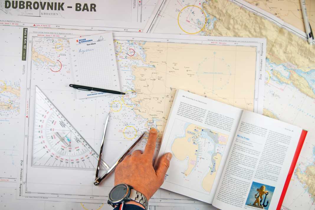 Running your finger over the nautical chart in advance contributes to both anticipation and safety
