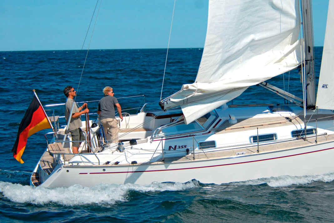 When reefed, yachts run in a more controlled and upright manner