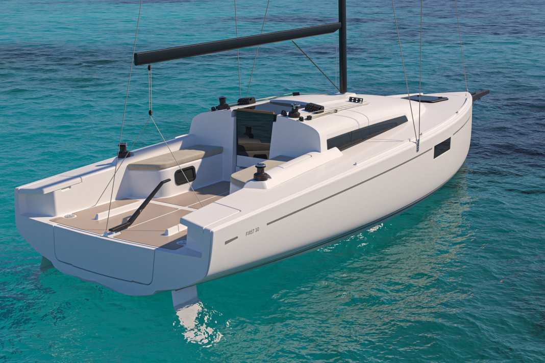 The design comes from Sam Manuard, who is extremely successful in ocean racing. The new First 30 is being built by Seascape at a relatively favourable basic price of 119,000 euros