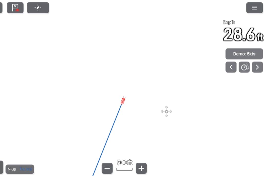 Visual alert: The red colouring of this AIS target transmitted by a cargo ship indicates that it will come dangerously close to the yacht on its course.