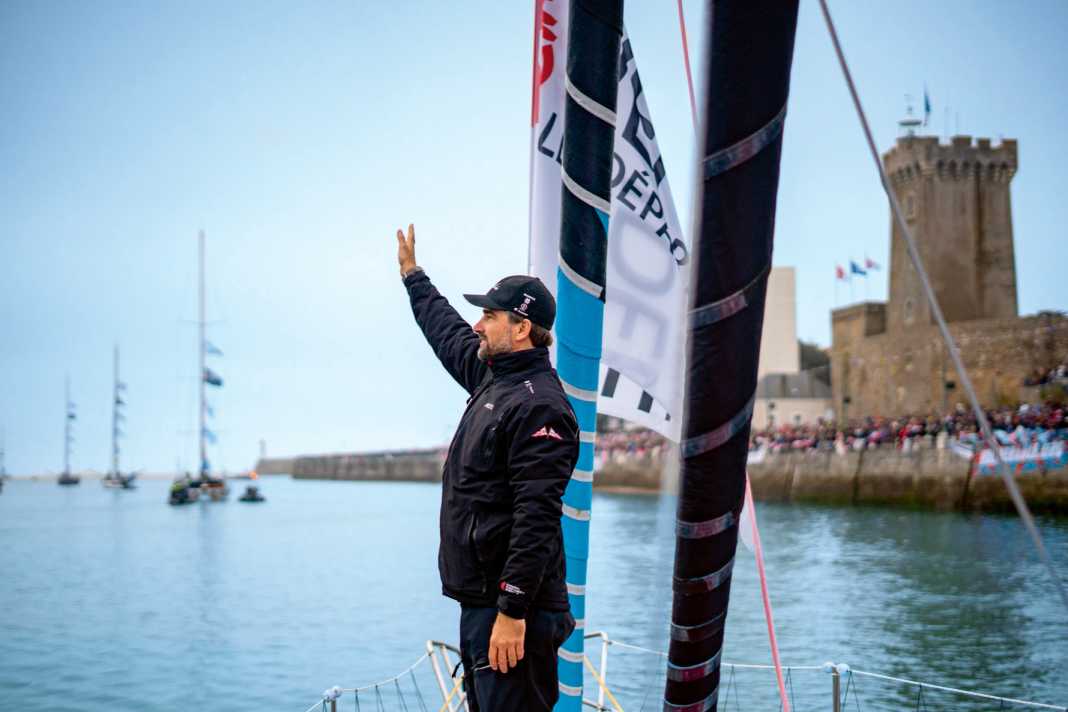Boris Herrmann leaving Les Sables-d'Olonne for the start of the 10th Vendée Globe on 10 November 2024.