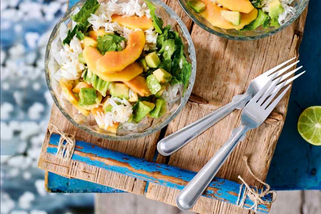 Papaya and avocado salad