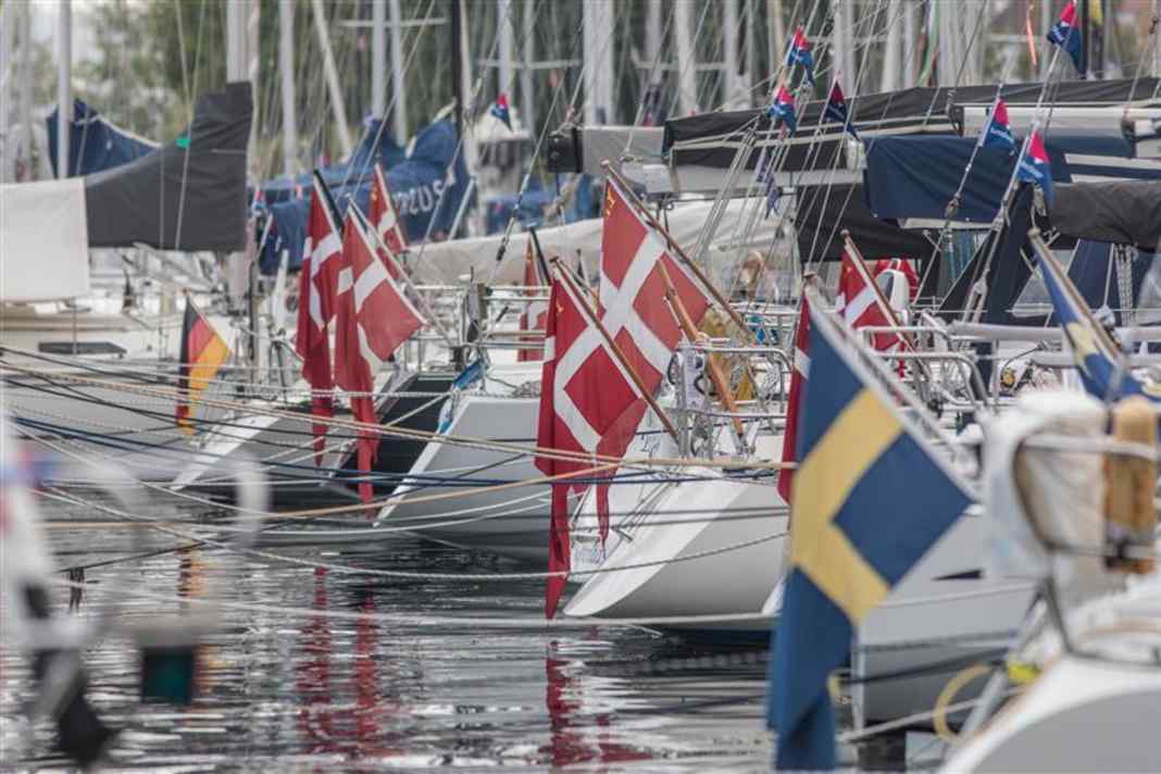 Participants in Svendborg harbour, which is bursting at the seams for the Silverrudder.
