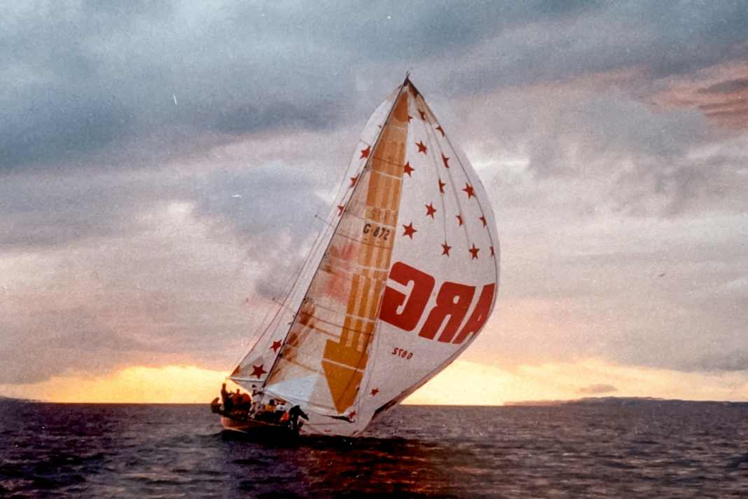 One of the modifications was the ridiculously large spinnaker, which pushed the boat and its crew to their limits.